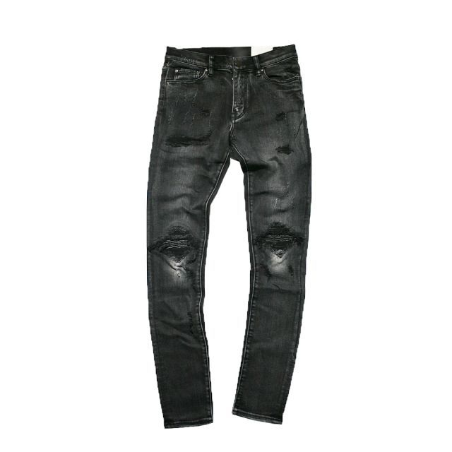 mnml（ミニマル） デニム スキニーパンツ スキニージーンズ クラッシュデニム ストレッチ ダメージ加工 メンズ ブランド 大きいサイズ X162  : ASYLUM - 通販 - Yahoo!ショッピング [ミニマル] X162 クラッシュ リペア スキニー デニム パンツ ダメージ ブラック STRETCH DENIM BLACK (