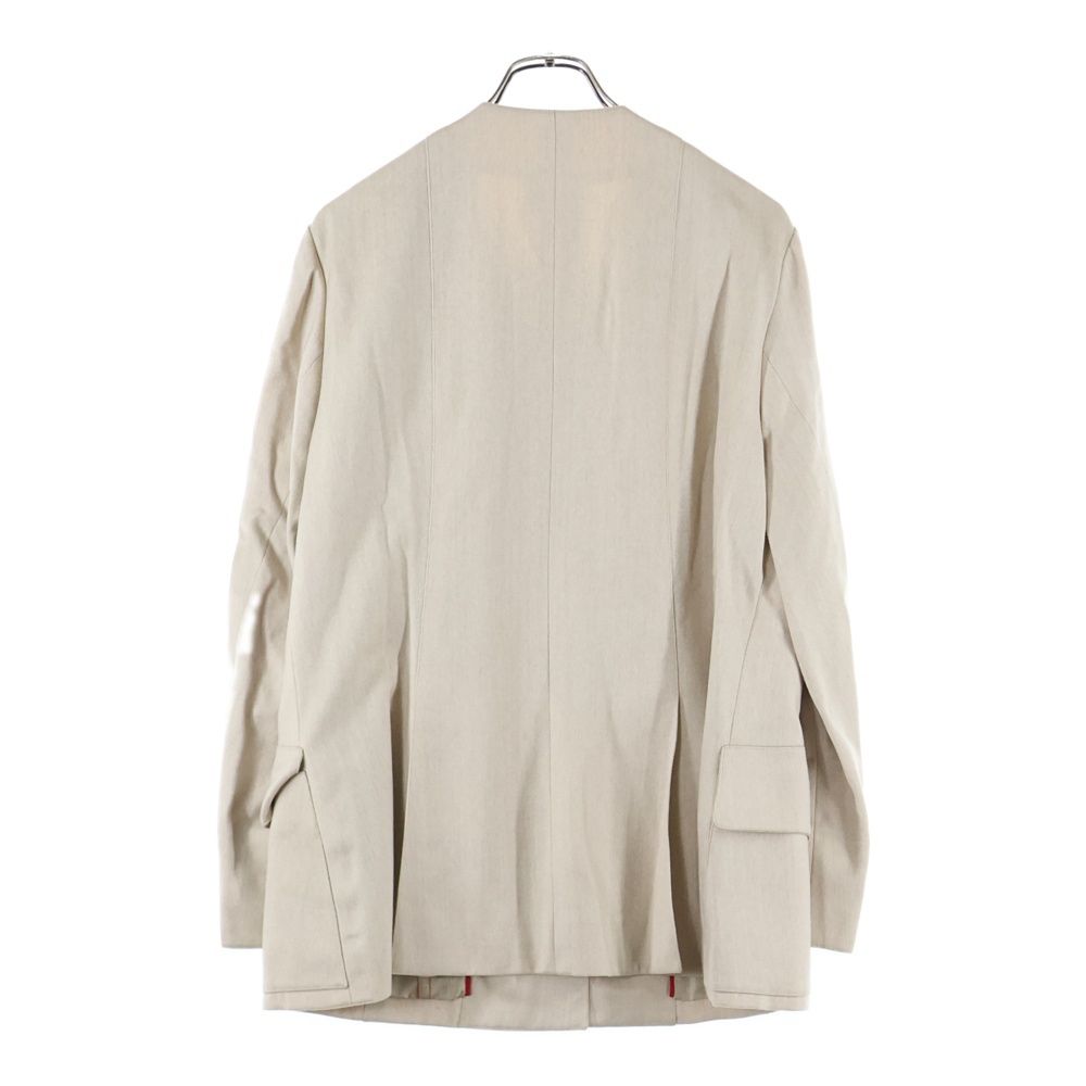 HERMES エルメス 裏地付ウールノー ジャケット ベージュ レディース