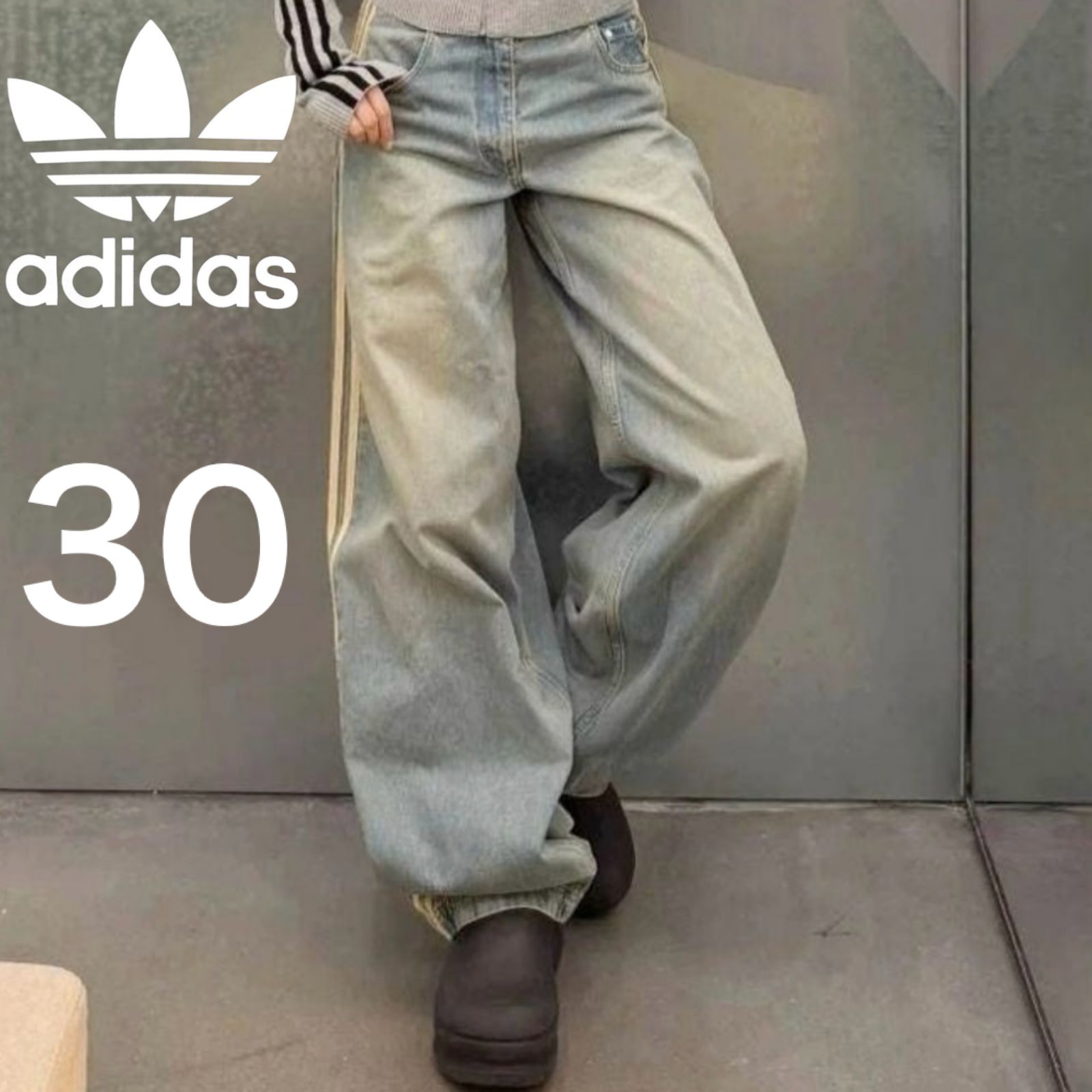 新品30⭐️adidasプレミアムエッセンシャルズ デニムパンツ インディゴブルー 新品30⭐️adidas プレミアム エッセンシャルズ デニムパンツ