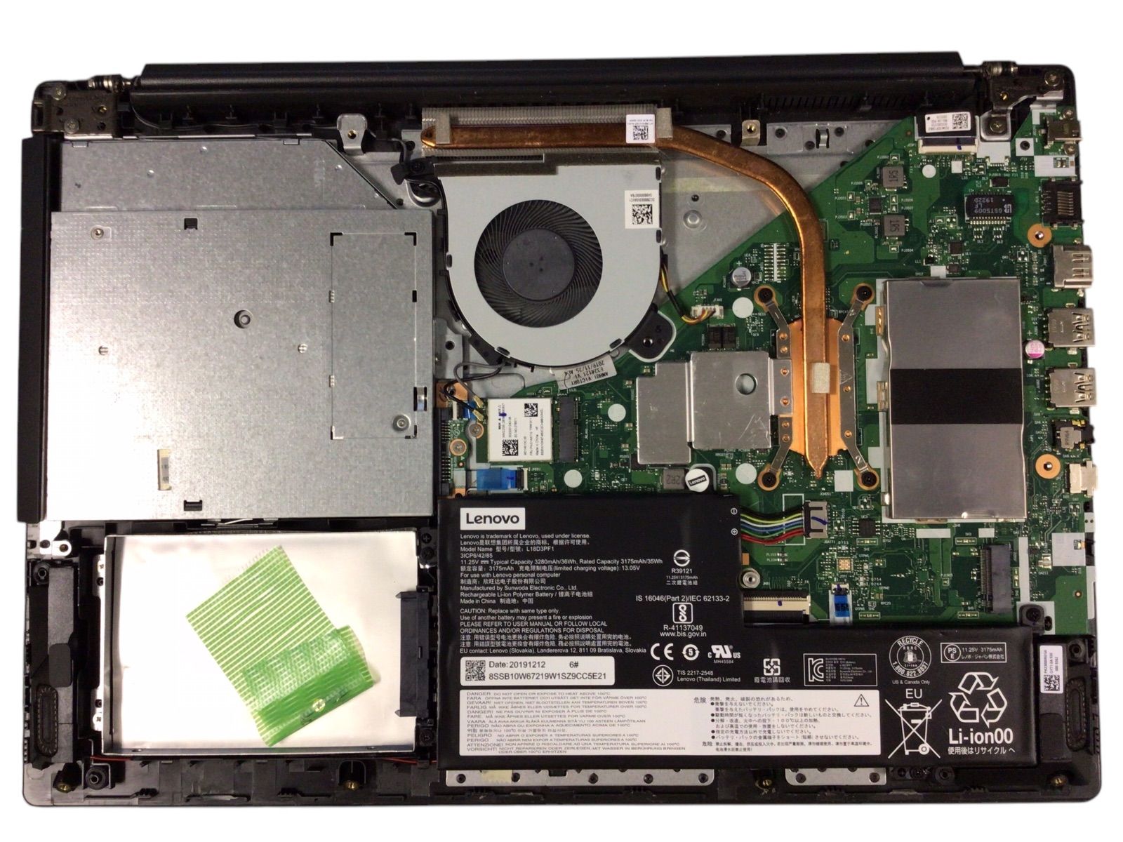 ジャンク Lenovo ideapad L340-15API 液晶上部一式 webカメラ付き 15.3