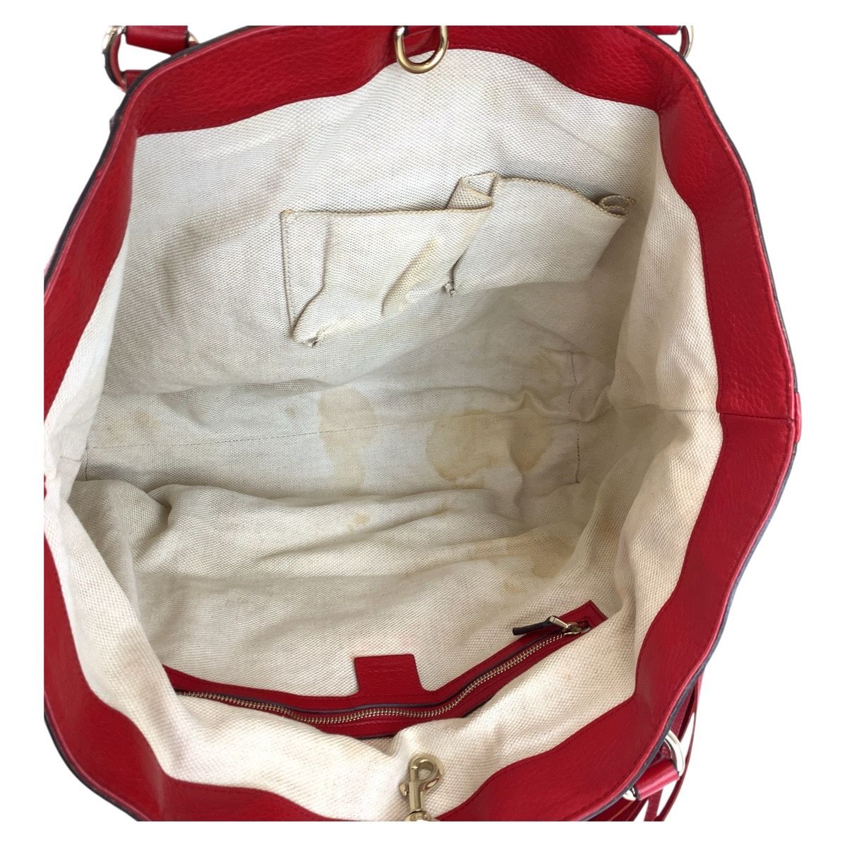 美品 GUCCI グッチ ソーホー レッド ゴールド金具 レザー 282303  