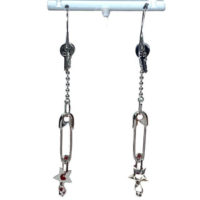 【希少】DIOR 安全ピン スター キー ピアス Christian Dior クリスチャンディオール ピアス アクセサリー 鍵 安全