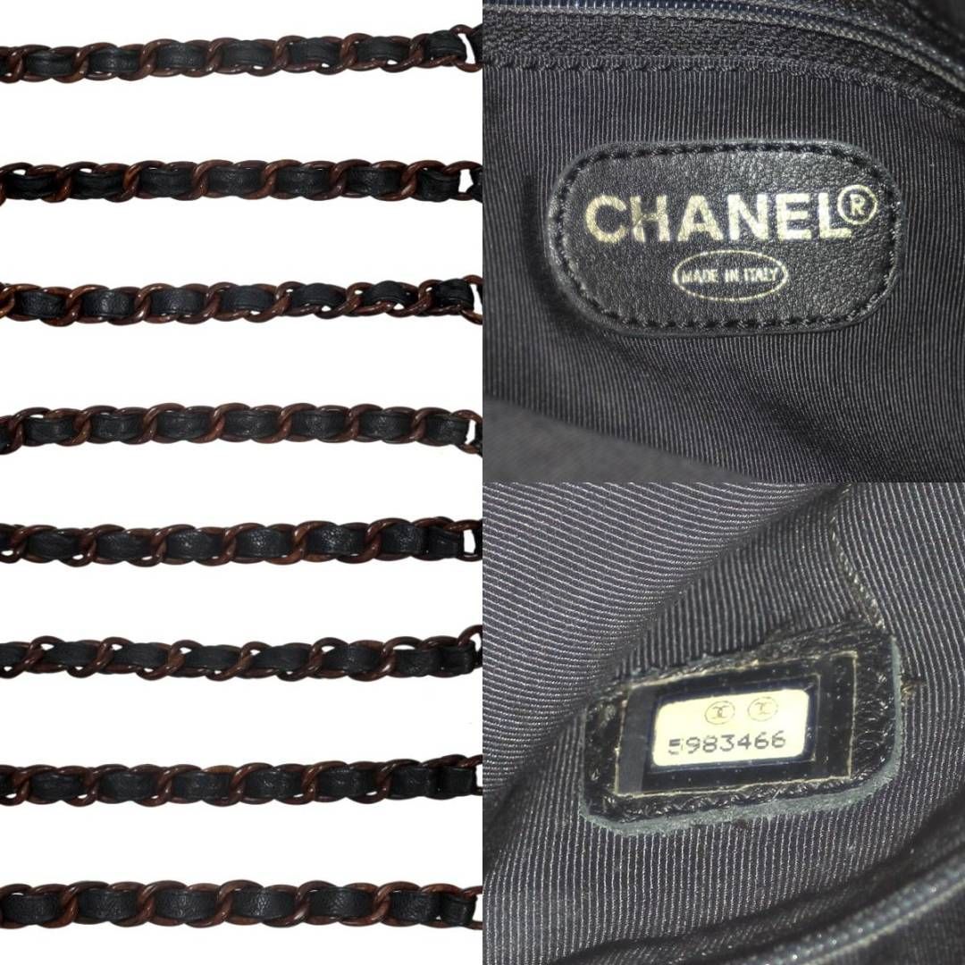 CHANEL /シャネル ココ ショルダーバッグ キャビアスキン 木目調