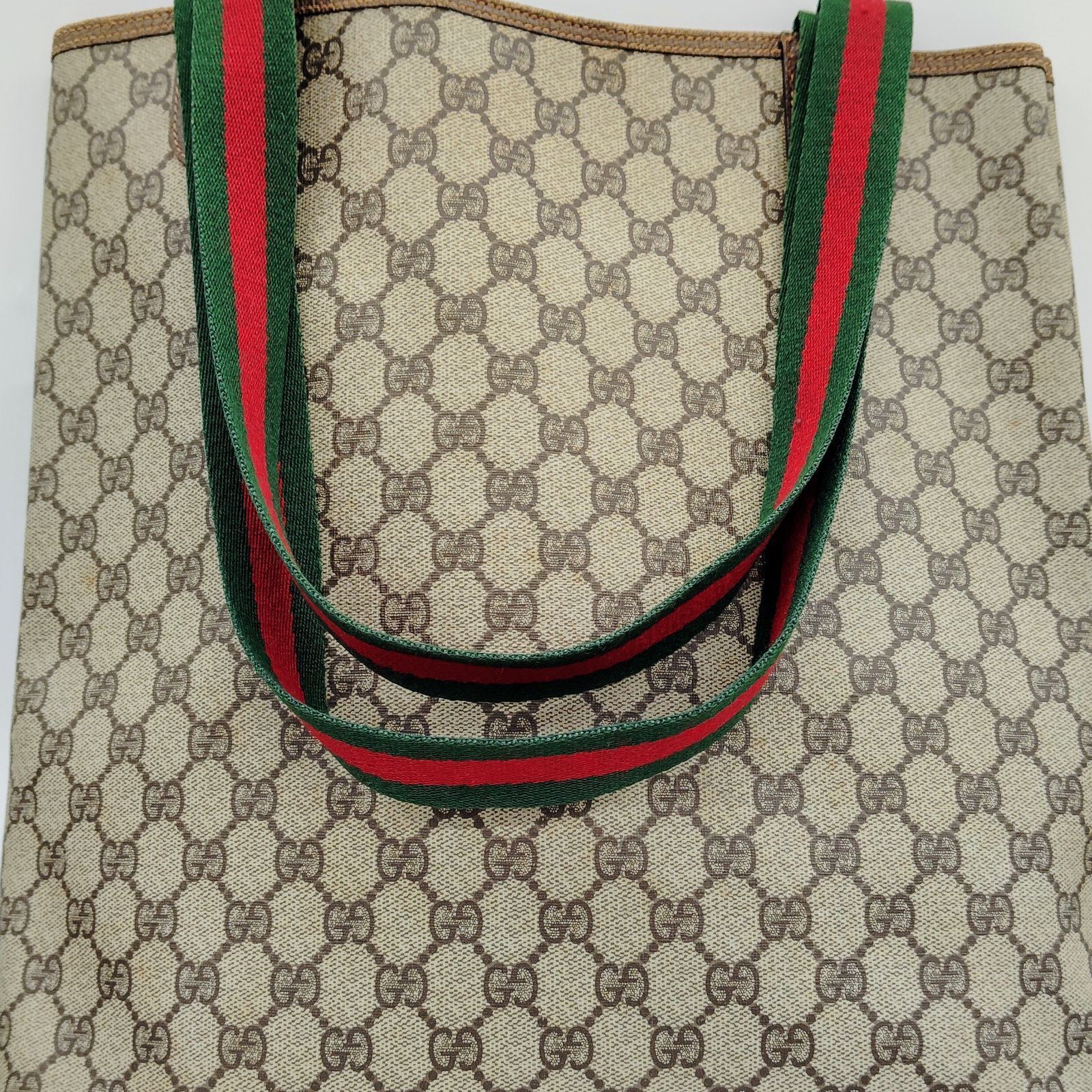 GUCCIオールドグッチ シェリーラインGGスプリーム柄PVCレザー