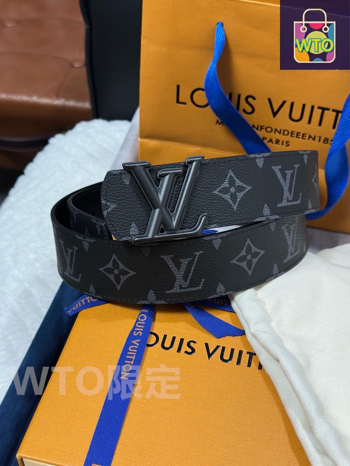 ルイヴィトンベルト105 cm モノグラム ブラック 今日特価】Louis Vuitton モノグラムブラックベルト M8846