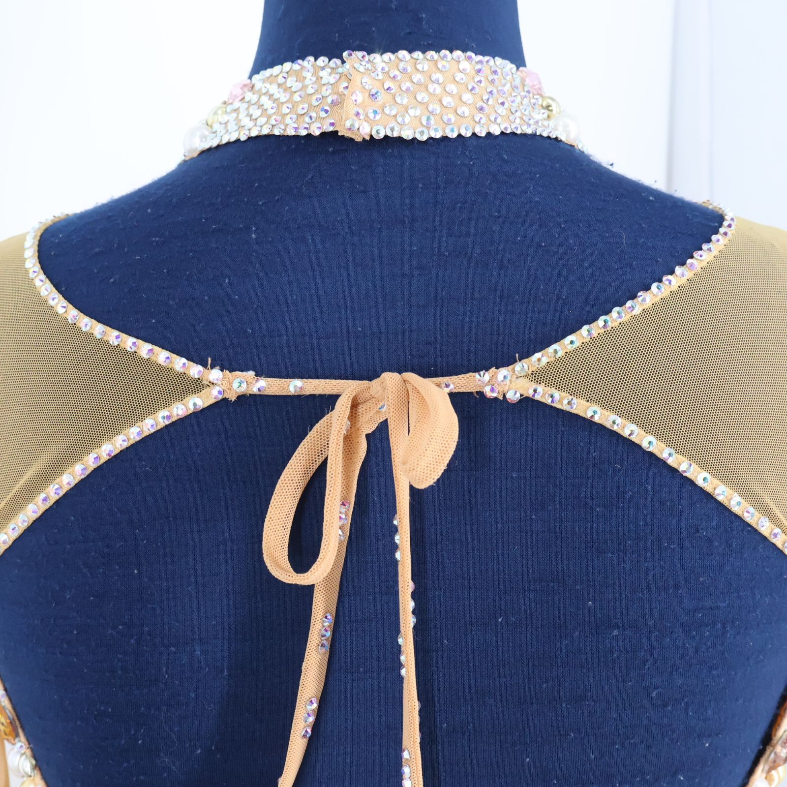 イタリア製 社交ダンス衣装】ゴールド sapiel サピエル