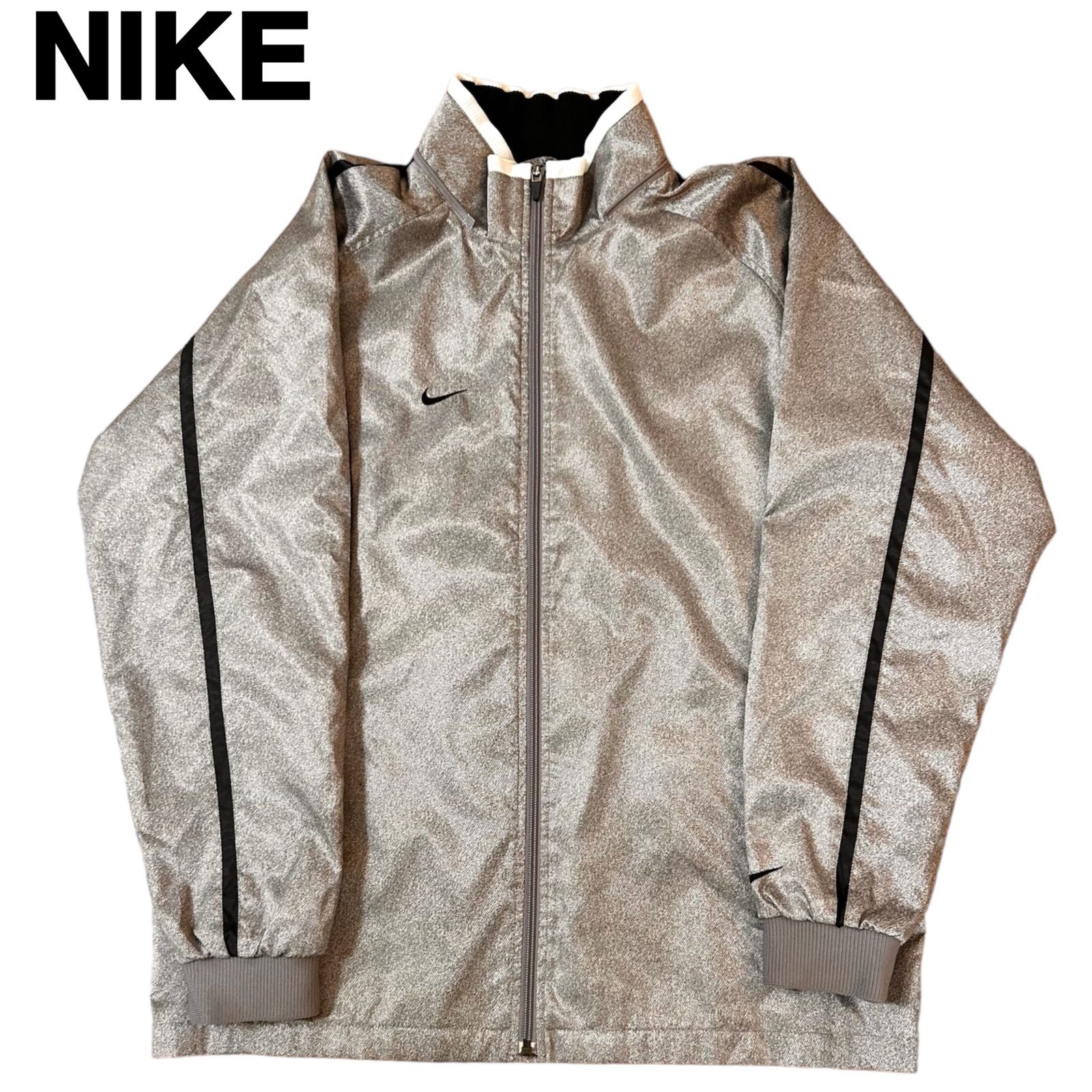FCRB × NIKE セットアップ　シルバー　光沢　ナイロンジャケット　M 決算セール 00年代 OLD NIKE ナイロン ジャケット 光沢 00s刺繍