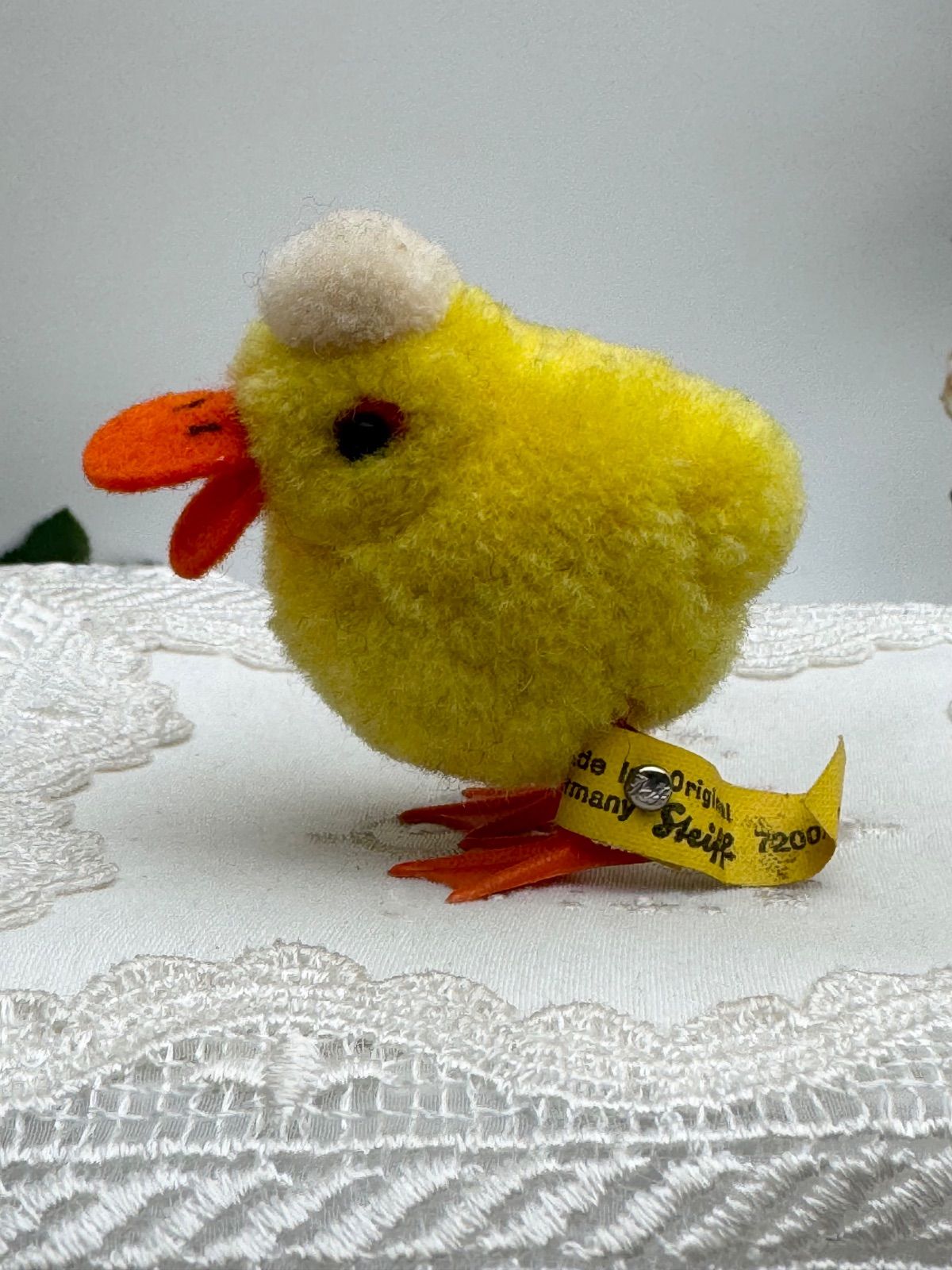 Steiff - シュタイフ★Woolen Duck ID完品★1968年製ぽんぽんアヒル/ダック 送料無料 シュタイフ Woolen Duck 8㎝ オールID's完品 ぽんぽん