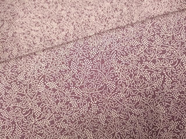 平和屋着物●重要無形文化財　人間国宝　中村勇二郎　上質な小紋　作家物　枝葉文　正絹　逸品　AAAW8497fw 平和屋着物○重要無形文化財 人間国宝 中村勇二郎 上質な小紋 作家物