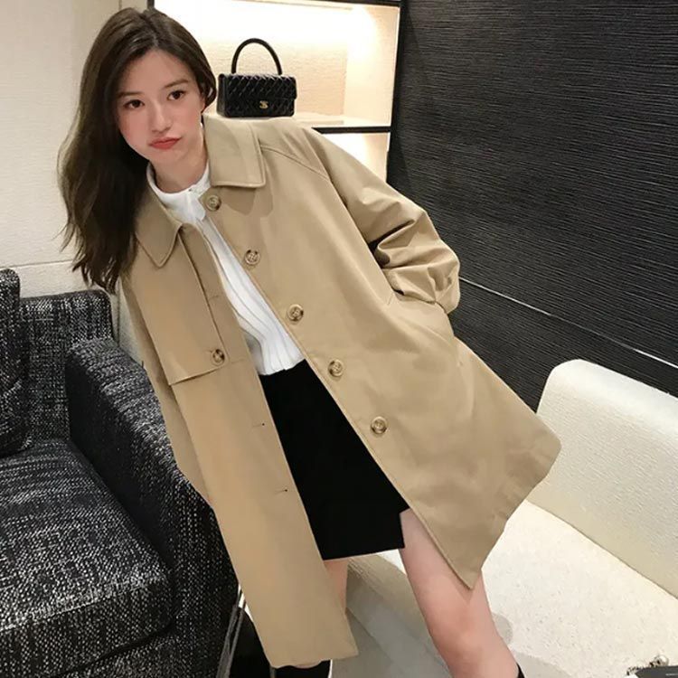 春服 ライトアウター レディース お出かけ ミドル丈 春 スプリングコート 通勤 無地 長袖 コート スプリングコート ロングコート アウター おしゃれ シンプル コート 大人 カジュアル きれいめ ikawa595846