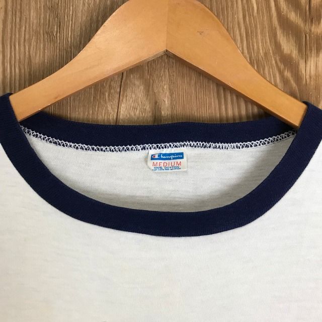 USA製 70s VINTAGE Champion THE IVY GANG COLLEGE 染み込み
