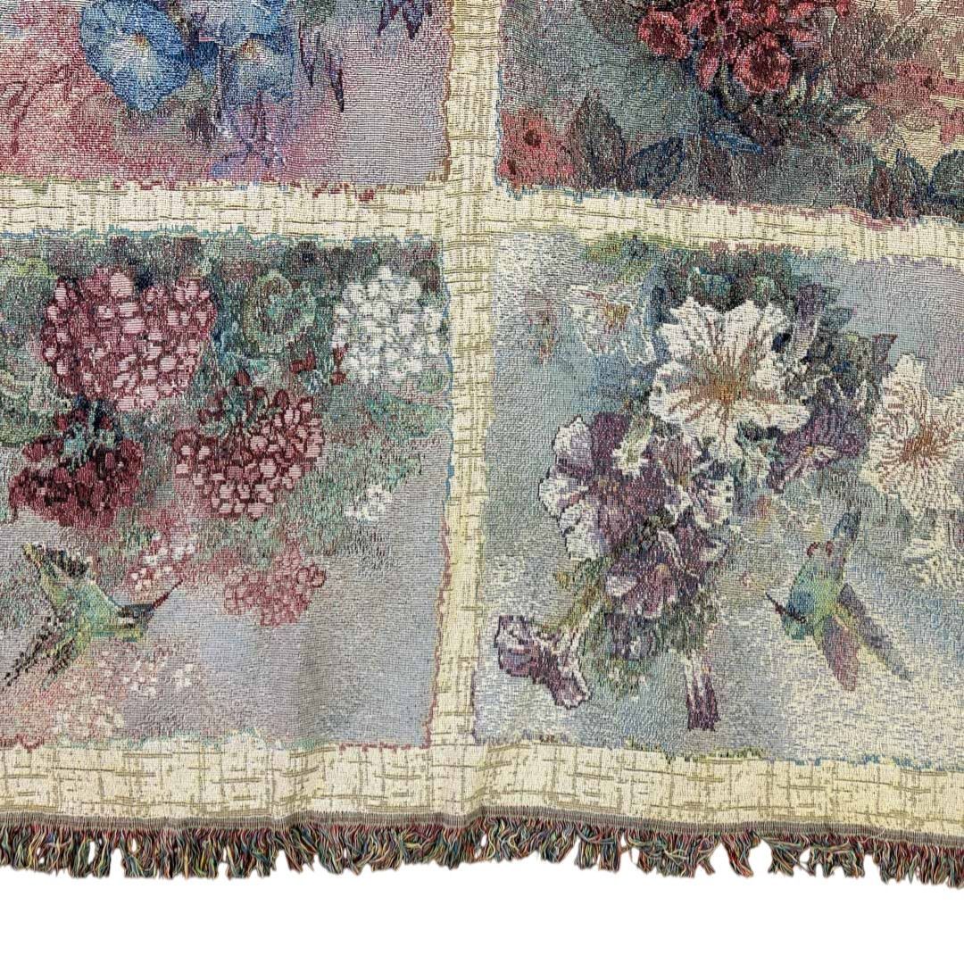 vintage ラグ カーペット、花、鳥、旧約聖書、ゼカリヤ書 9:17 485 vintageラグ カーペット 旧約聖書 ザカリヤ書 フラワー 1905
