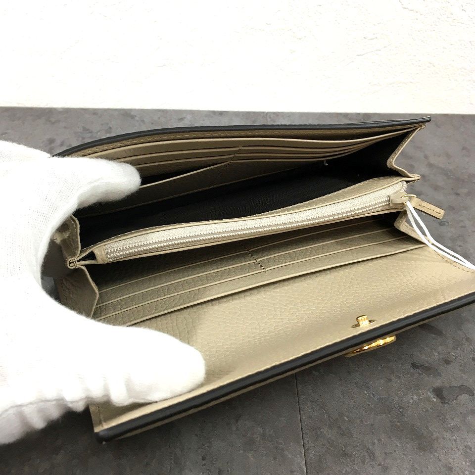 164 送料込み！ 未使用品 GUCCI 長財布 456116 ベージュ  