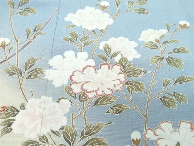 平和屋着物○訪問着 友禅 枝花文 暈し染め 正絹 逸品 CAAZ1132vf