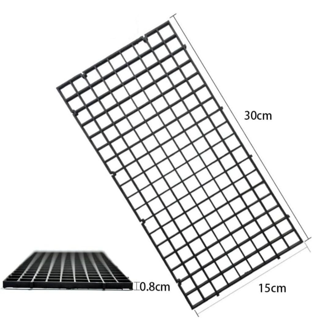 SSZYMAOYI 仕切り 水槽 仕切り魚の混合養殖用 30×15cm ゴム吸盤付き ブラック 3枚セット