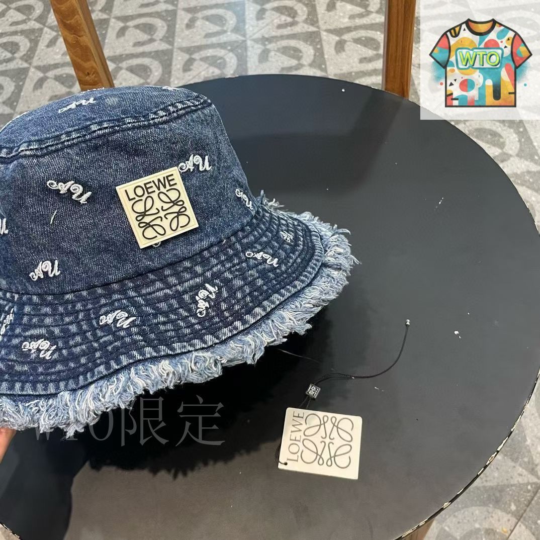 今日WTO】Loewe フレイドデニム フィッシャーハット-CI49 - メルカリ
