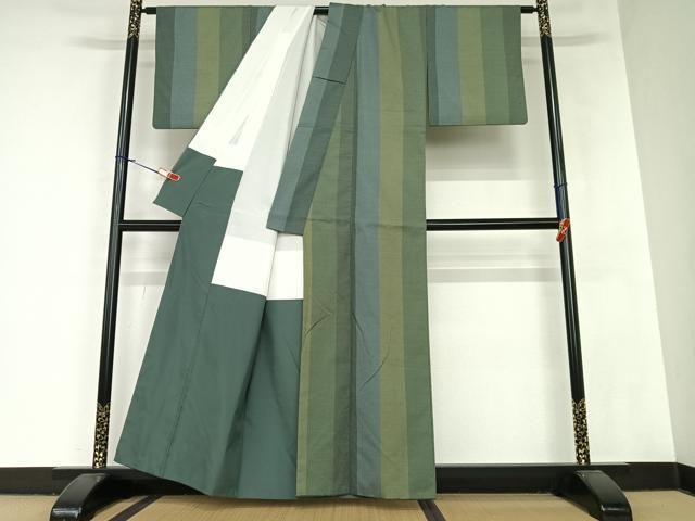 平和屋着物○お召 縞 正絹 逸品 AAAZ7513zg - メルカリ