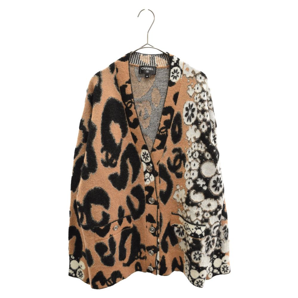 CHANEL (シャネル) 23AW カシミア&モヘア 総柄カーディガン