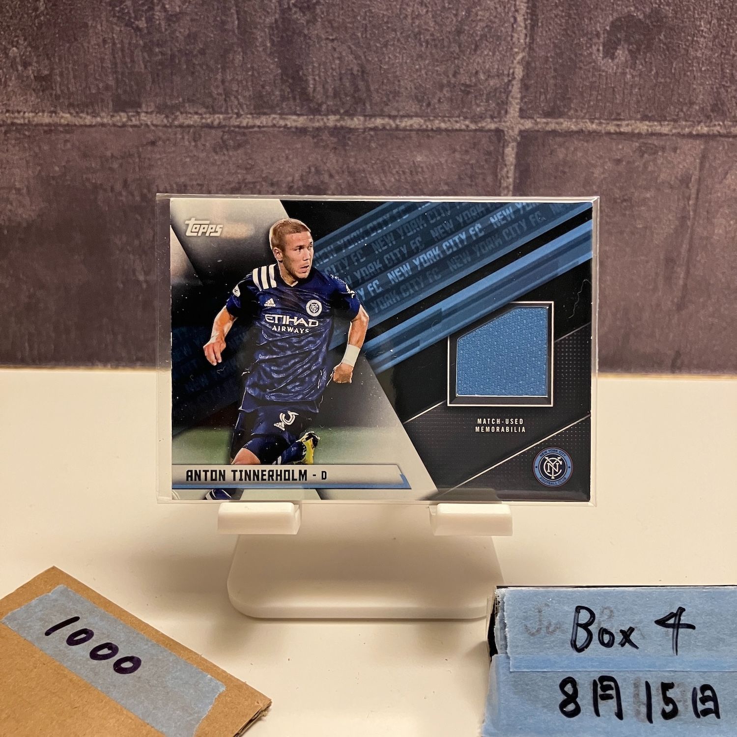 2021 Topps Anton Tinnerholm NEW YORK CITY FC Match Used