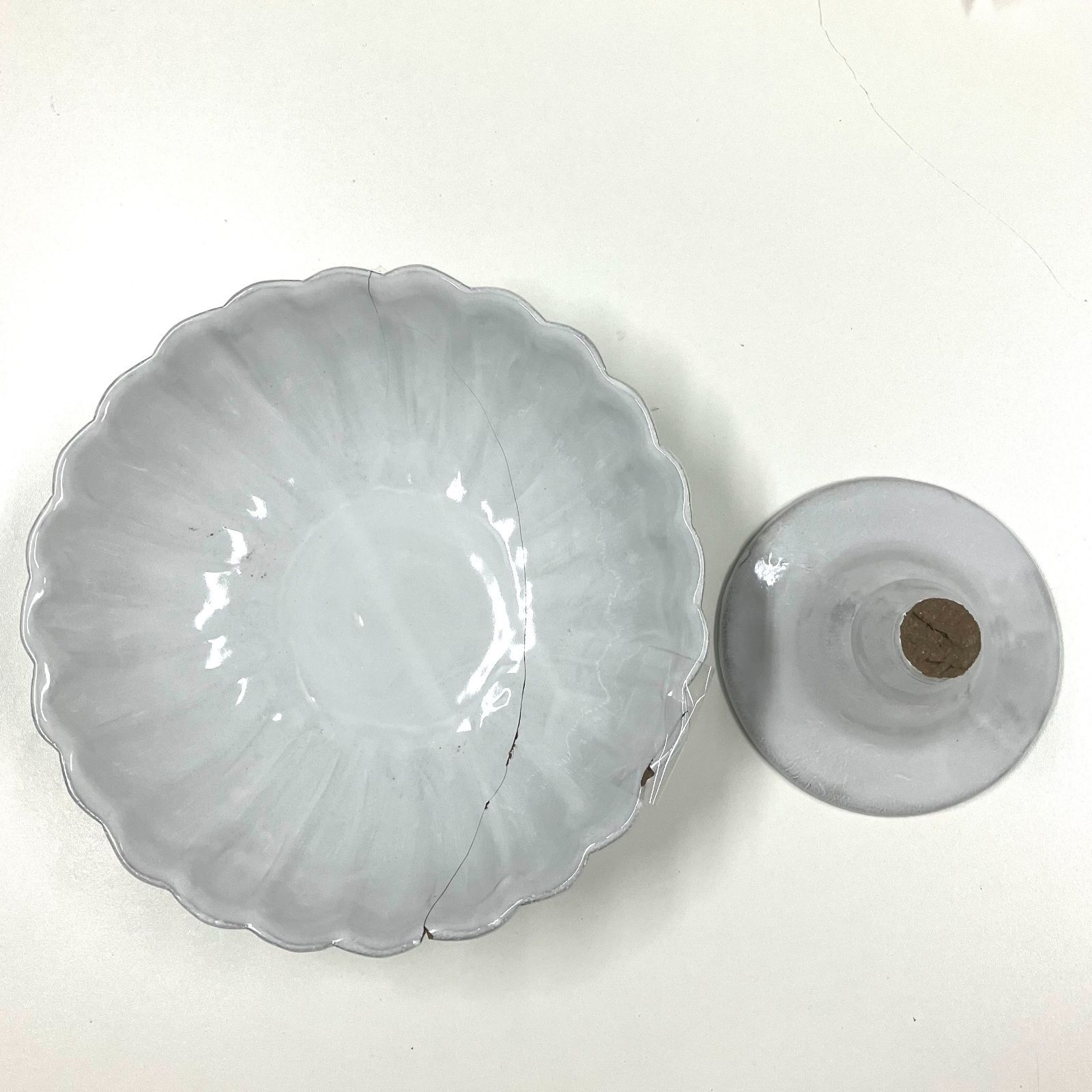 Astier de Villatte Chou ラージフルーツスタンド 修理 金継ぎ用