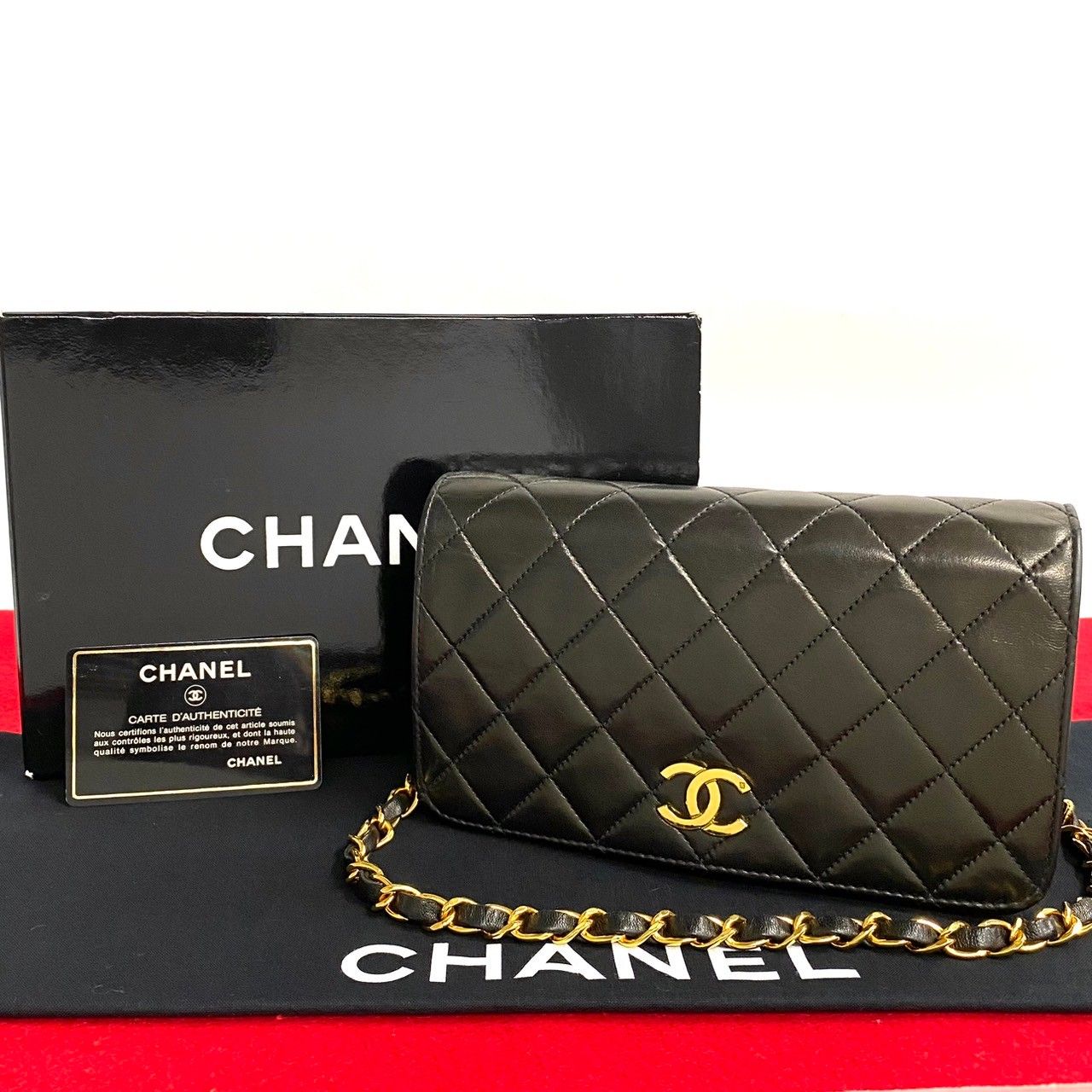 極 美品 カード シール有 3番台 CHANEL シャネル マトラッセ フルフラップ ココ ラムスキン チェーン ミニ ショルダーバッグ 黒  19092 - メルカリ