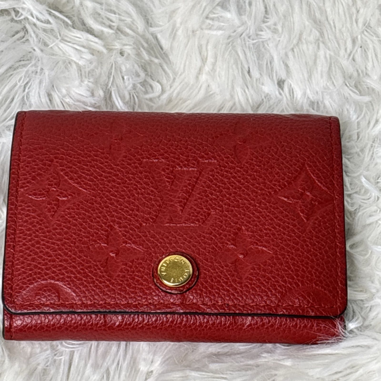 LOUIS VUITTON ルイヴィトン レッド 赤 名刺入れ アンプラント