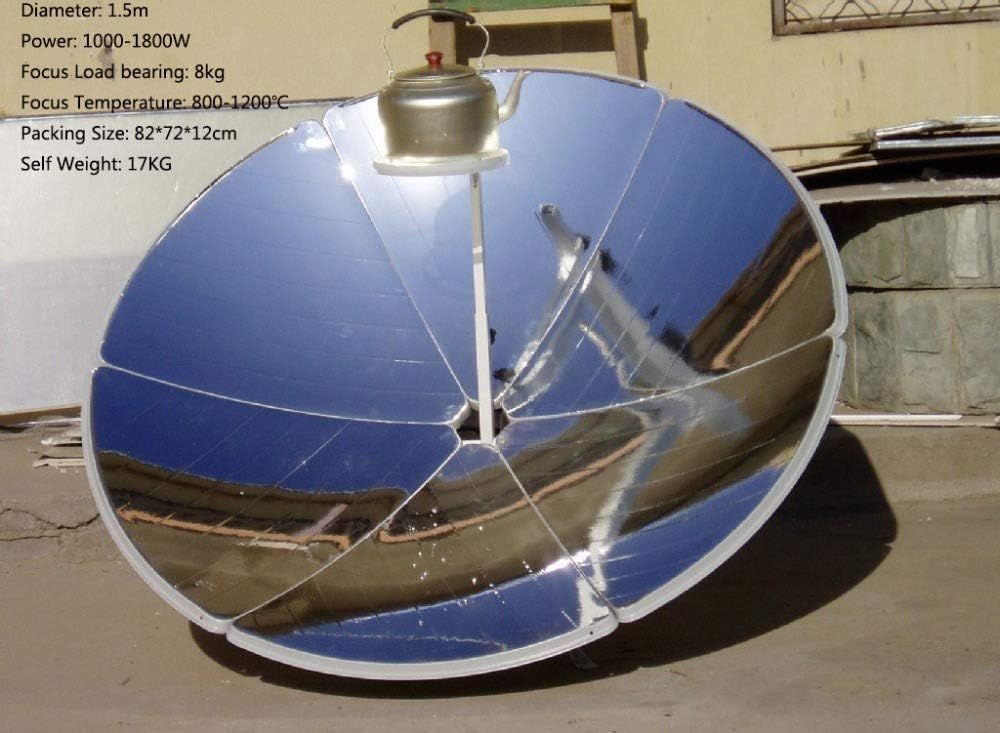 最終お ソーラークッカー直径1.5mの円形太陽熱屋外コンロ無煙無消費1800w屋外調理道具太陽熱屋外ストーブは35キロの食物重量に耐えることができる 【品質保証】