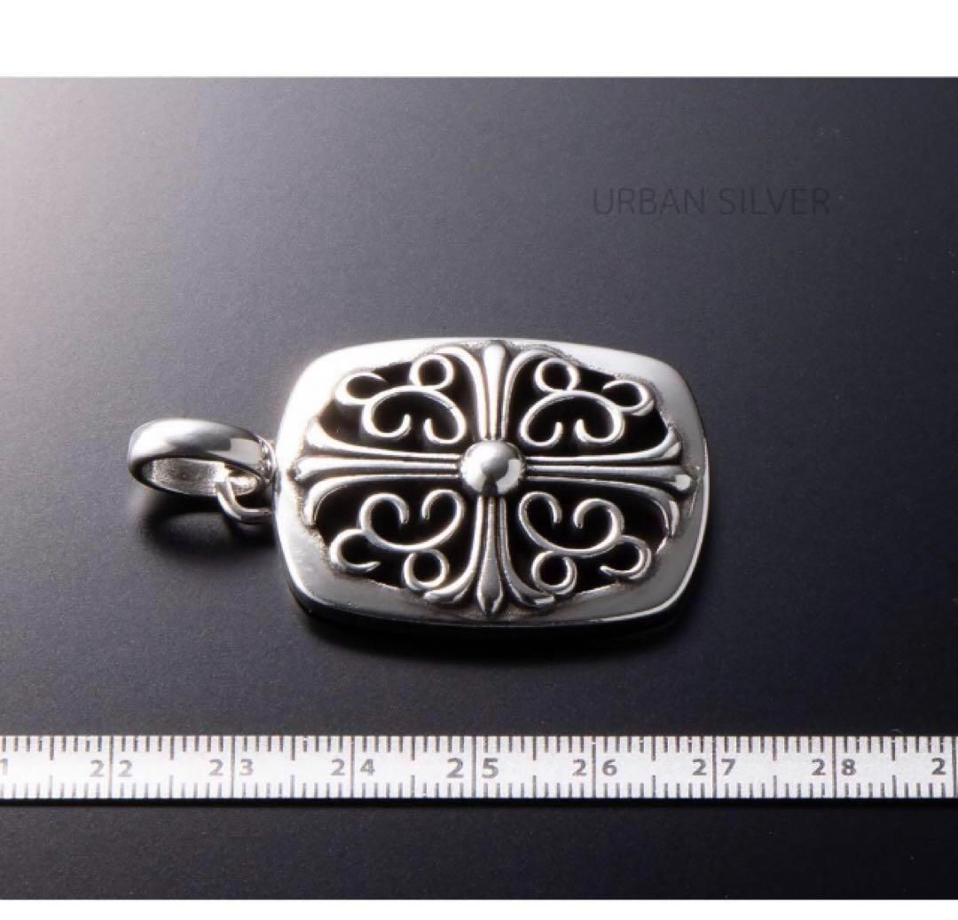 シルバー925 ペンダント クロス ネックレストップ フレア クロス 24