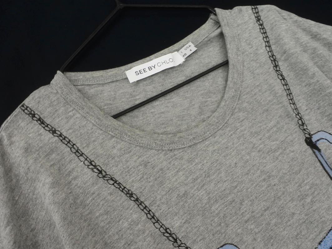 SEE BY CHLOE シーバイクロエ だまし絵 プリント Tシャツ size40