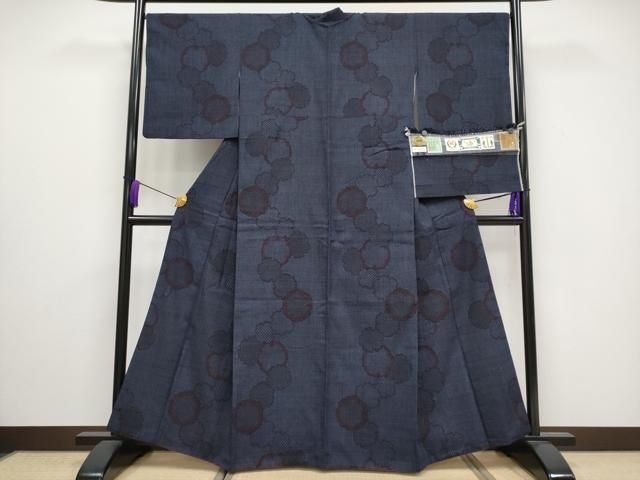 Kf-823 未使用 正絹 本場結城紬100山亀甲 アゲハ蝶 奥順謹製 地空き☆ Kf-823 未使用 正絹 本場結城紬100山亀甲 アゲハ蝶 奥順謹製 地空き☆