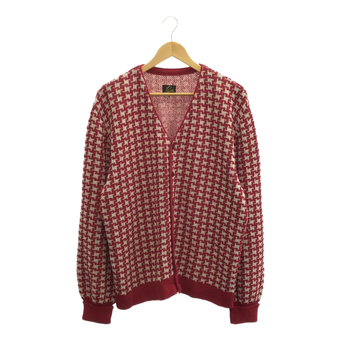 Needles ニードルズ Vneck Cardigan-Houndstooth MR322 ブイネック 