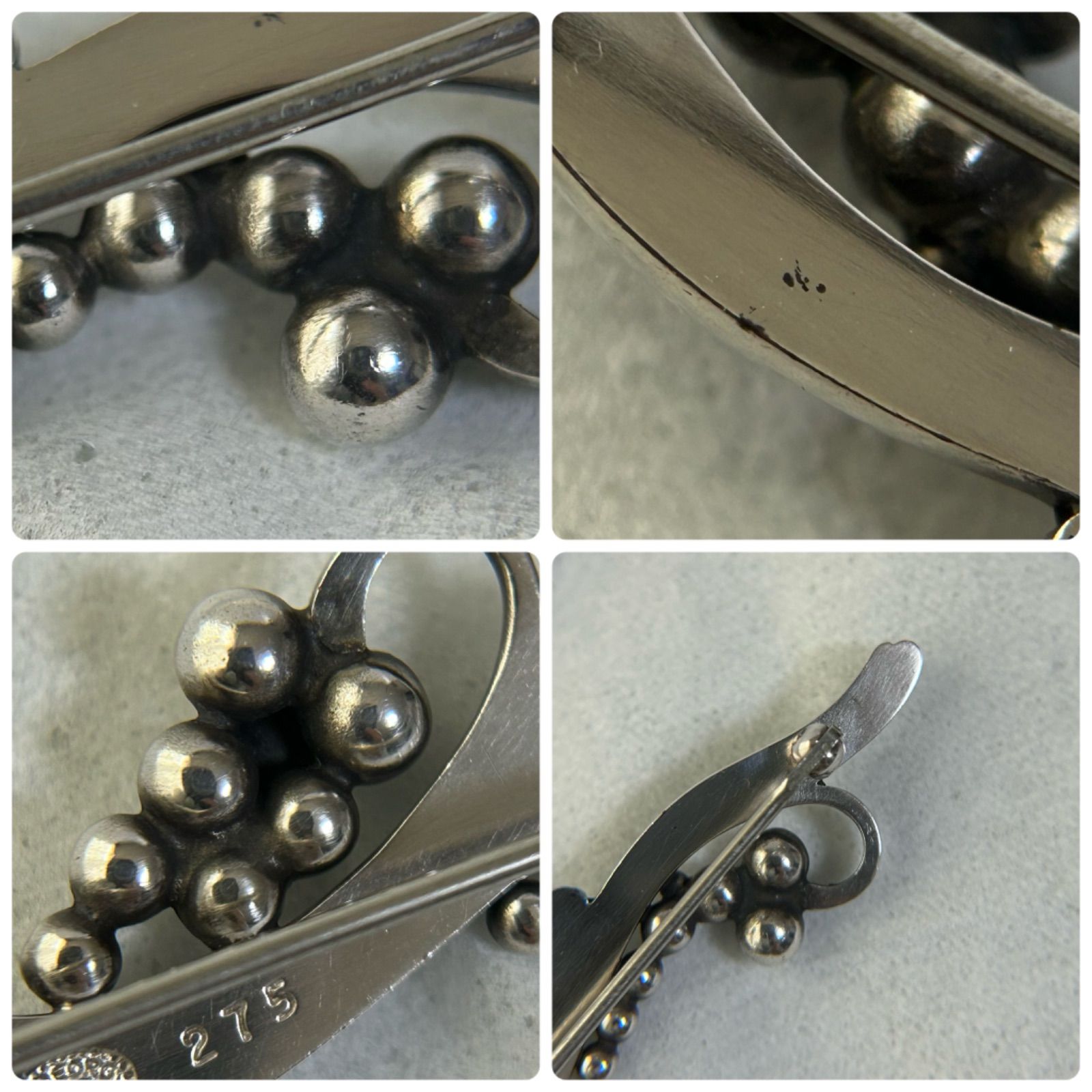 ジョージジェンセン 希少 ブローチ 275 グレープ 葡萄 AG925