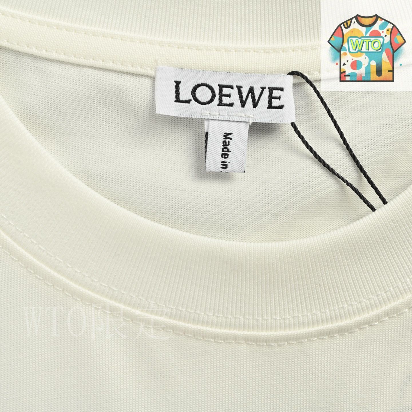 今日WTO】Loewe / ロエベ 25ss 中空刺繍クローバー T シャツ