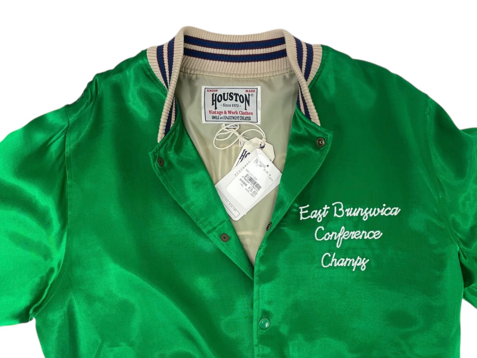 HOUSTON ヒューストン レーヨン アワードジャケット51250グリーンM HOUSTON (ヒューストン) RAYON AWARD JACKET（EAST）レーヨンアワード