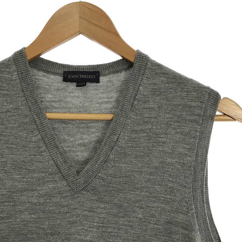 【極美品】JOHN SMEDLEY 30G メリノウール　ニットベスト JOHN SMEDLEY / ジョンスメドレー | メリノウール ニット ベスト
