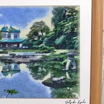 ジブリアート② 借りぐらしのアリエッティより「盛美園」32.7㎝×24.0㎝ ジブリアート②借りぐらしのアリエッティより「盛美園」額装品 額縁