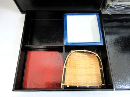 越前塗 松花堂弁当 5客セット 木製 収納箱付 中古□ - メルカリ
