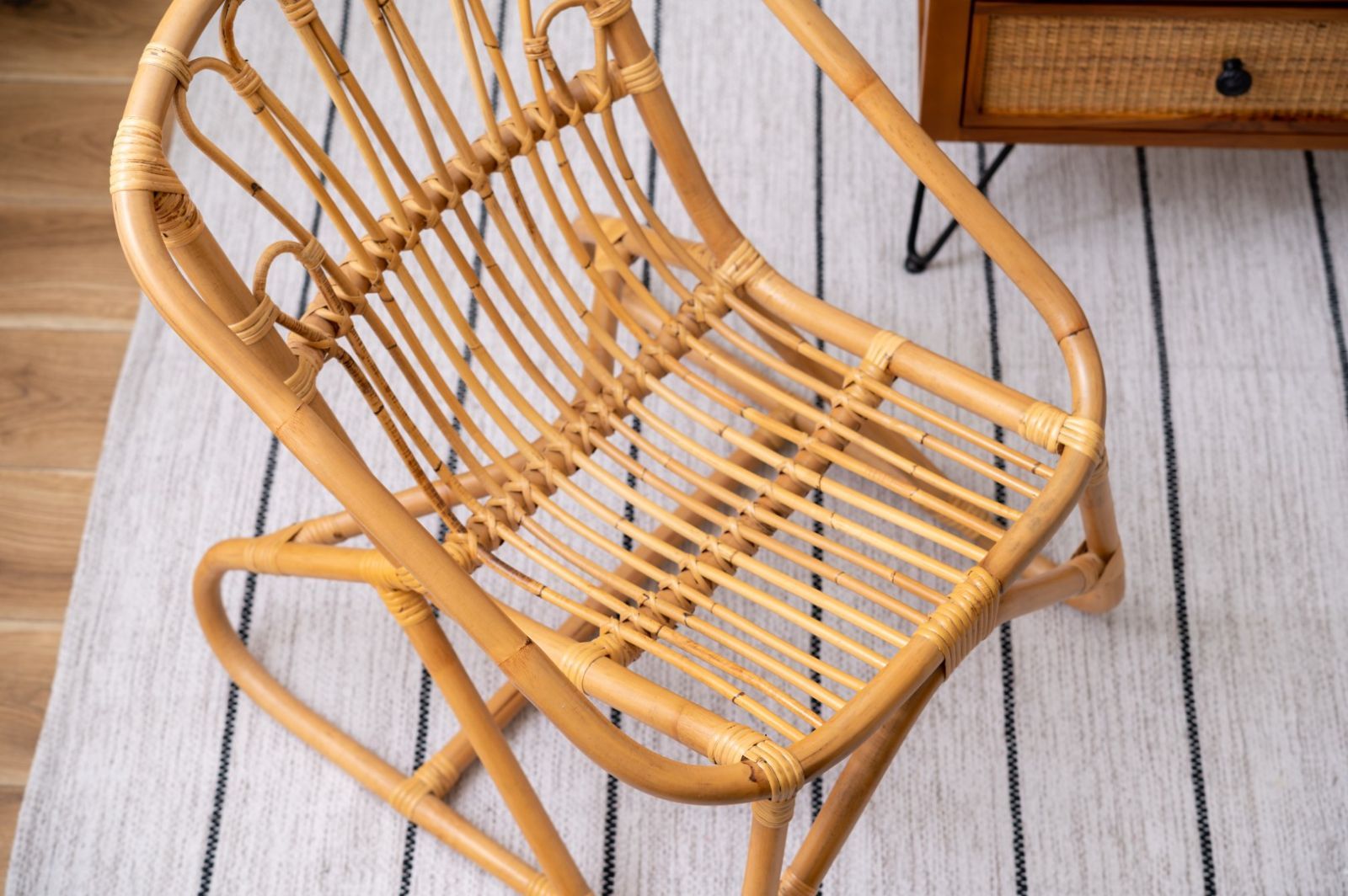 天然ラタン(籐製) チェア - メルカリ