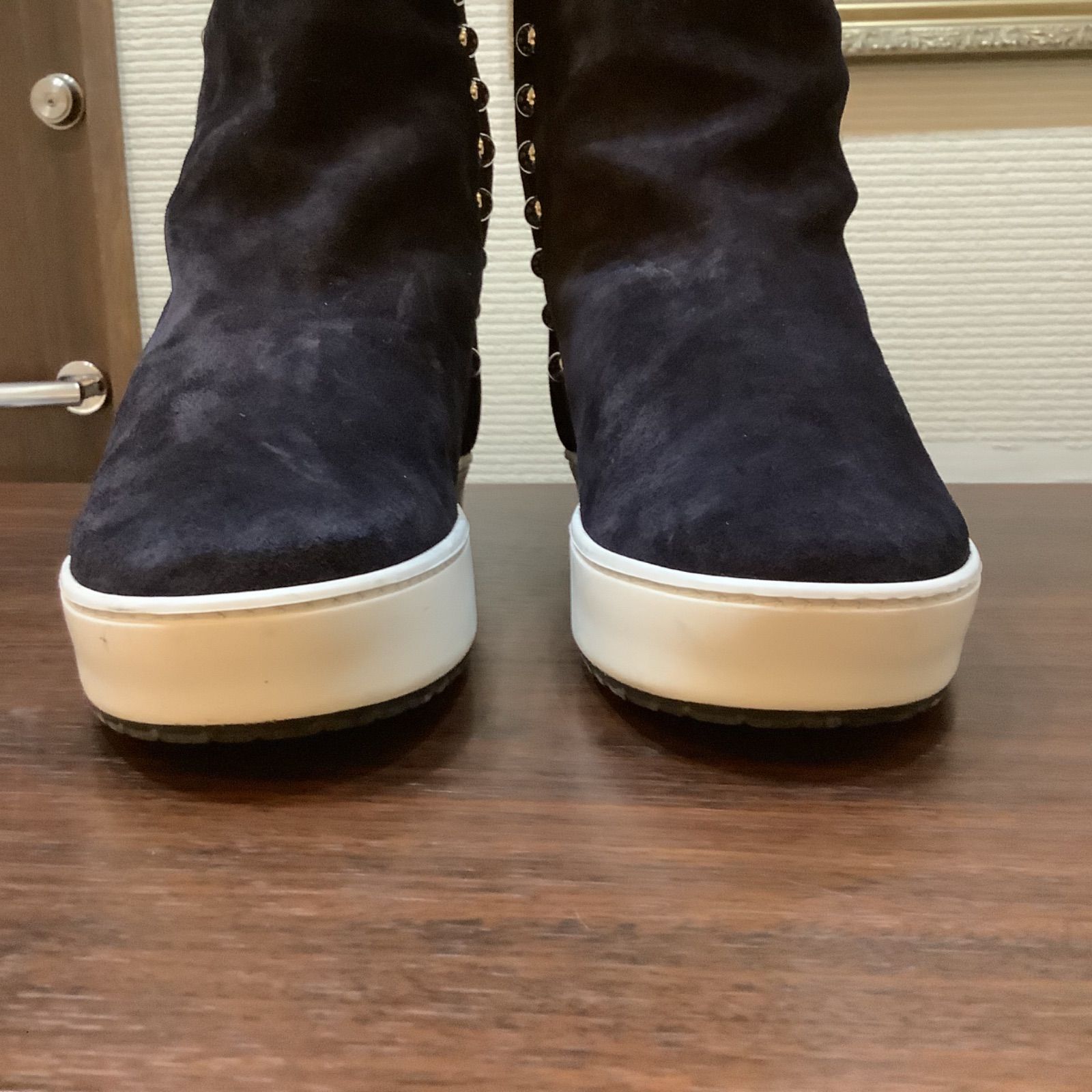 Christian Dior ムートンブーツ ネイビー