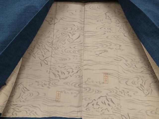 平和屋着物●男性　紬　アンサンブル　網代織り　正絹　逸品　AAAW9232zg 平和屋着物○男性 紬 アンサンブル 網代織り 正絹 逸品 AAAW9232zg