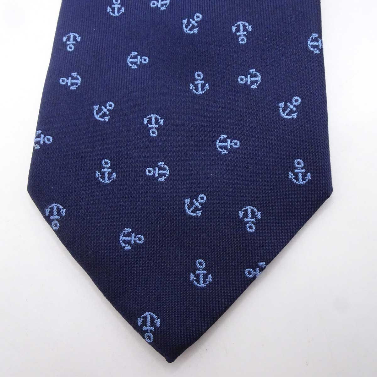 エルメス シルク100% ネクタイ ネイビー 659145T メンズ HERMES