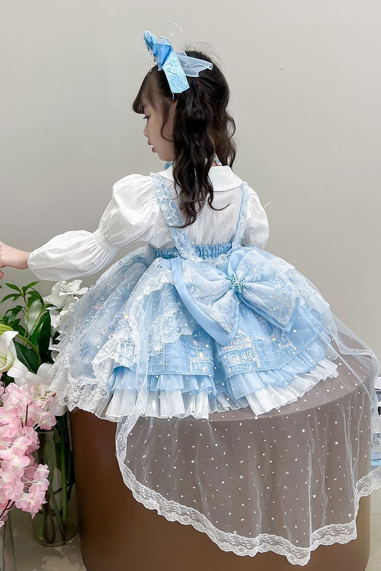 ディズニー エルサ ドレス 110 水色 キッズ 女の子 アナ雪エルサ風