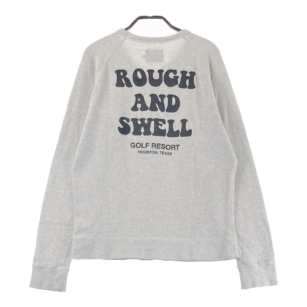 サイズ：M ROUGH&SWELL ラフアンドスウェル  長袖 スウェット トレーナー  グレー系 [240101500392] ゴルフウェア メンズ ストスト サイズ：M ROUGH&SWELL ラフアンドスウェル 長袖 スウェット