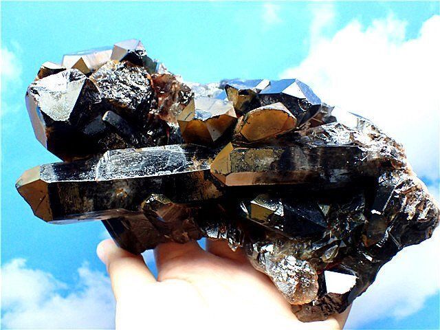 1103g AAA級魔除け天然モリオン黒水晶クラスターB80C6/199C01A Amazon.co.jp: [GOLD STONE] モリオン 黒水晶 六角柱 ポイント