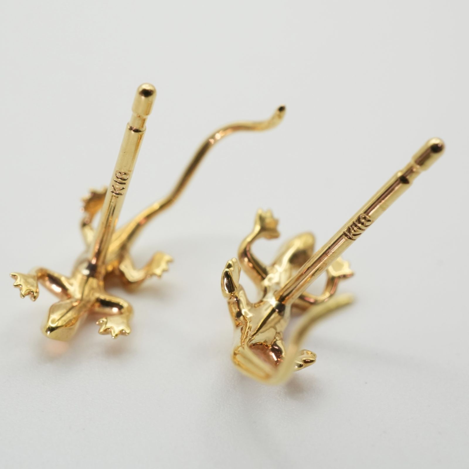 希少 インプレッセ K18 トカゲ ピアス ゴールド 爬虫類/25-1839S