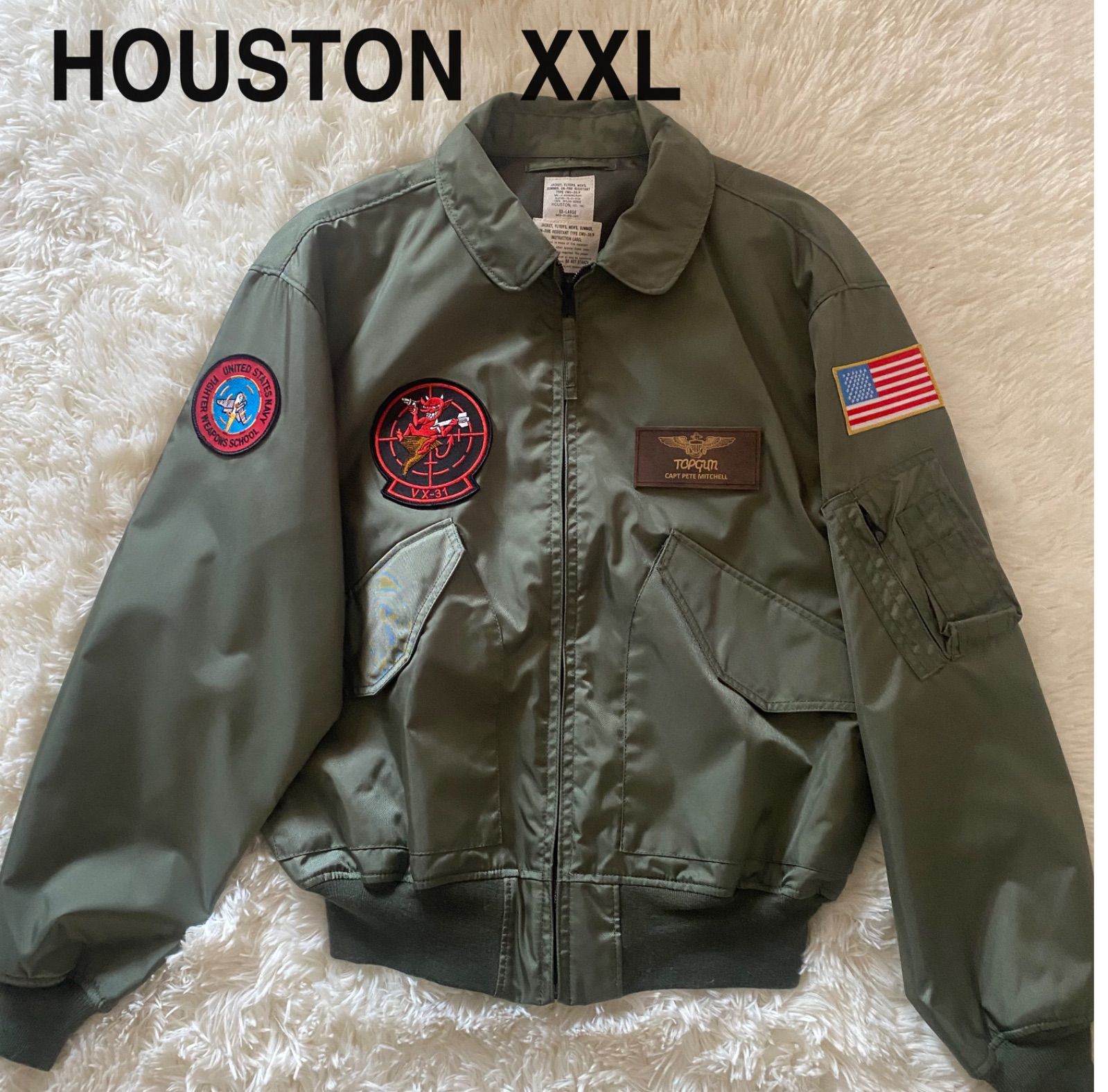 HOUSTON TYPE CWU-36P フライトジャケット新品空軍3L - メルカリ
