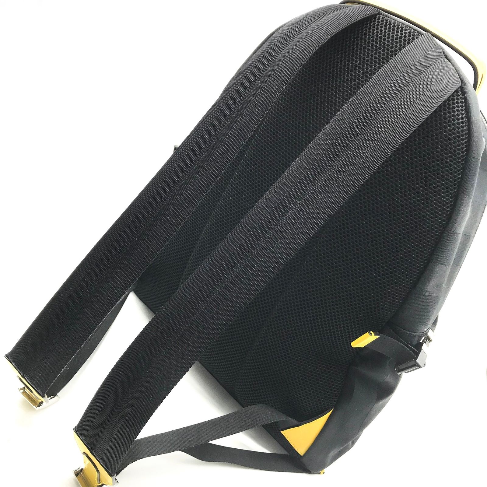 FENDI フェンディ ペカン ロゴプレート ナイロン レザー リュック  