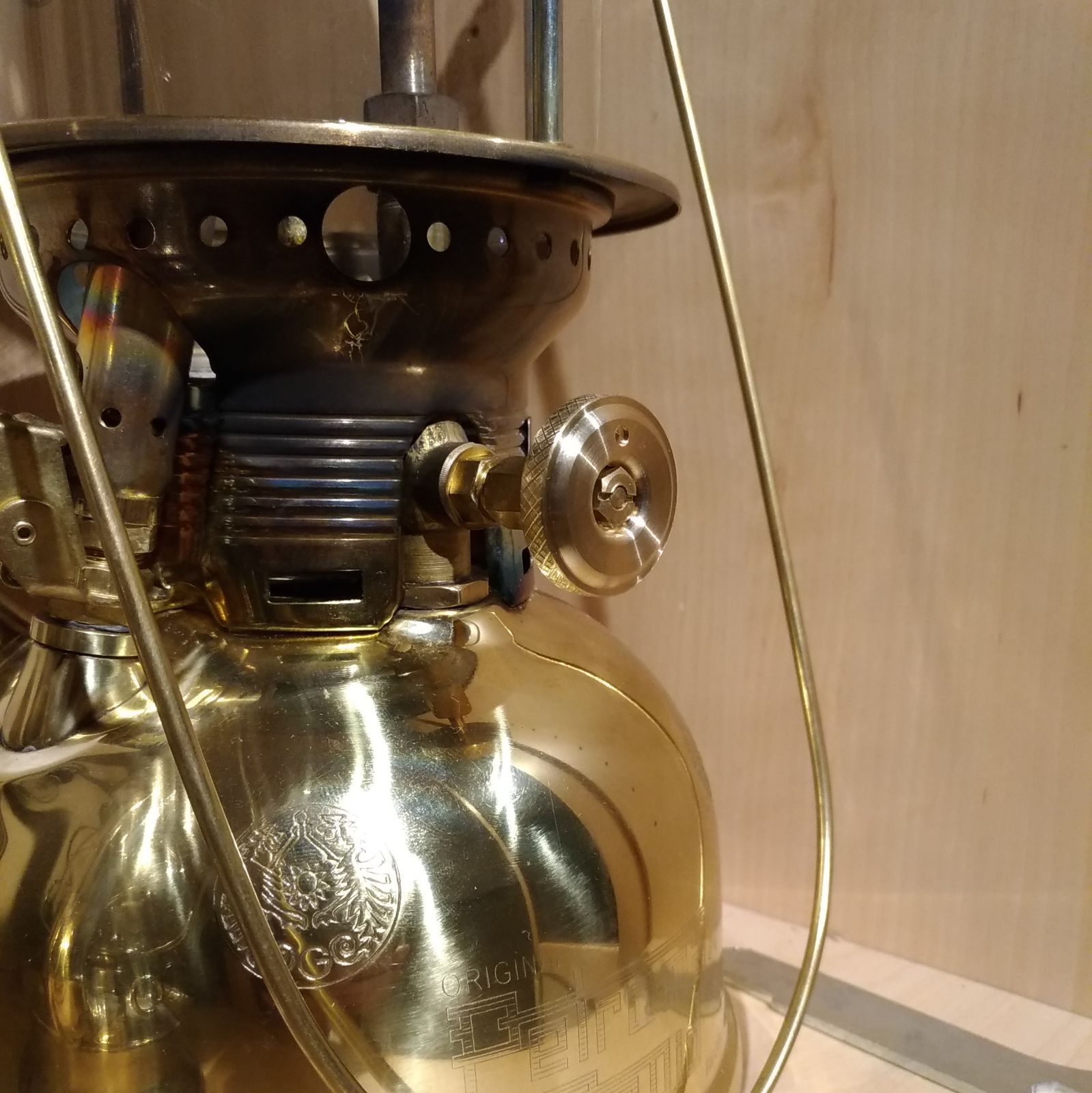 Petromax HK500 真鍮製ノズル&チャンバー&グリップホイール&ノブ