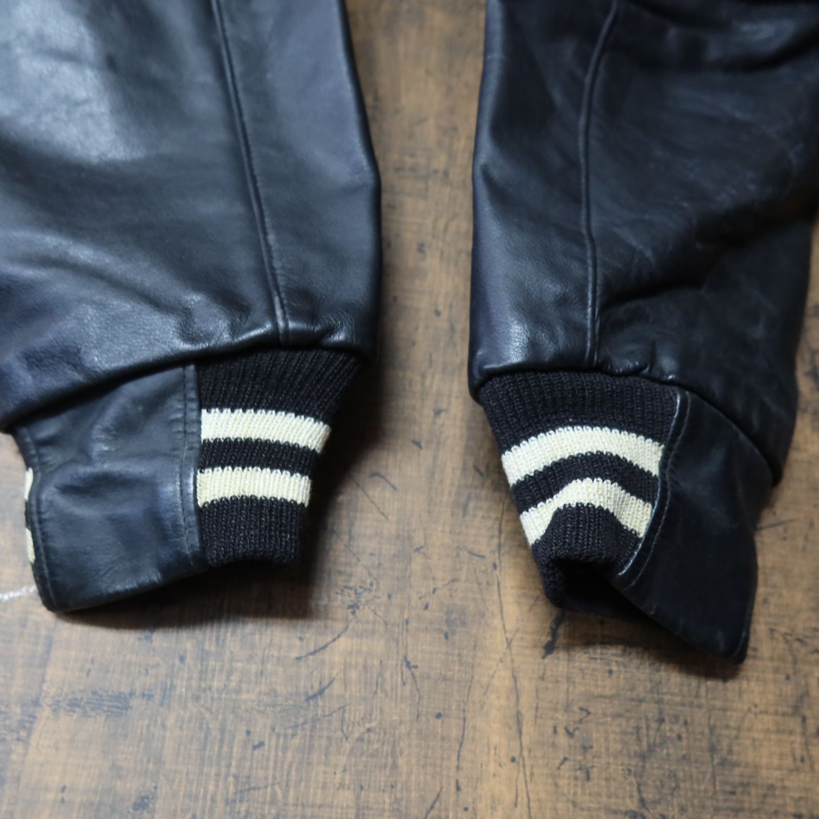 90s Vintage US古着☆Golden Bear ゴールデンベア スタジャン レザー