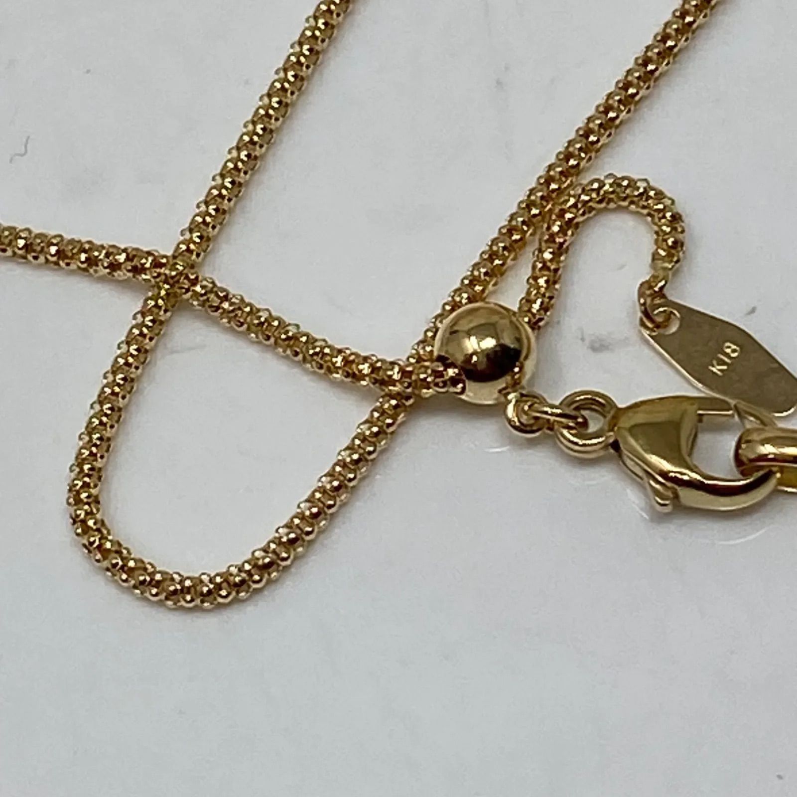 k18YG AU750 k18金 イエローゴールド ネックレス k18YG AU750 18金